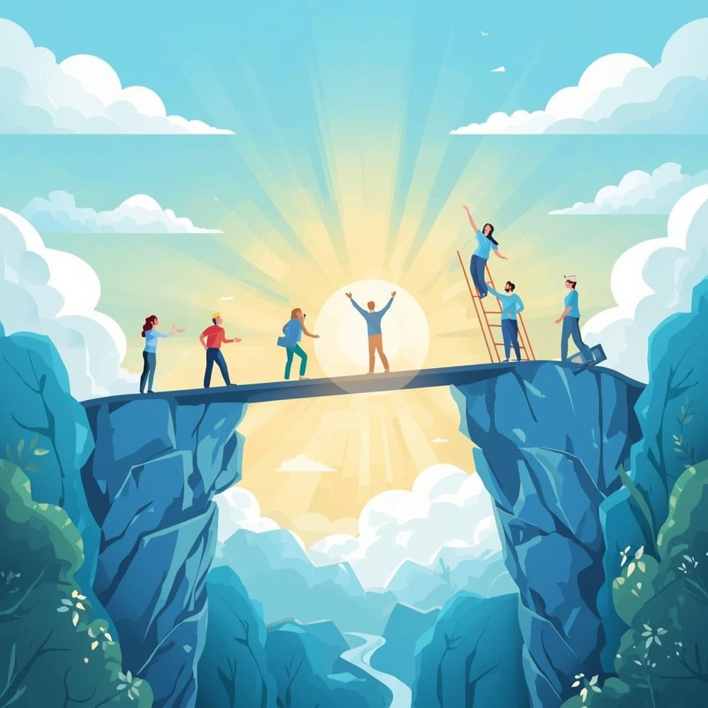 Community members working together to bridge the gap to opportunity